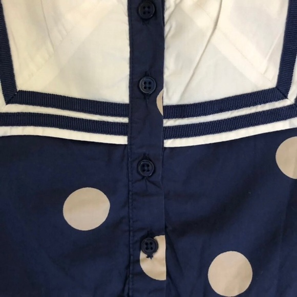 Mini Rodini Sailor Polka Dot Organic Dress - Picture 4 of 9